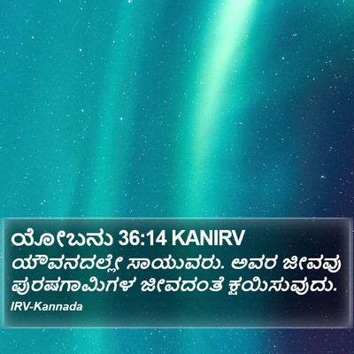 ಯೋಬನು 36:14 KANIRV Bible Verse Image