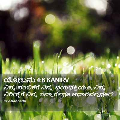 ಯೋಬನು 4:6 KANIRV Bible Verse Image