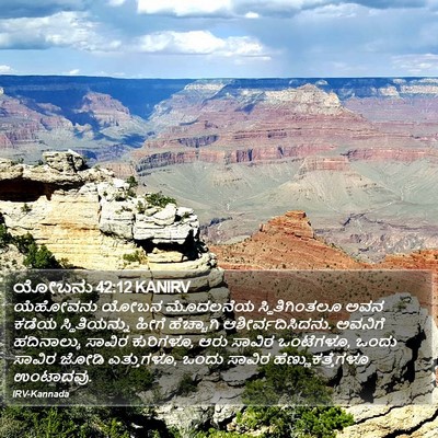 ಯೋಬನು 42:12 KANIRV Bible Verse Image