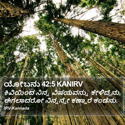ಯೋಬನು 42:5 KANIRV Bible Verse Image