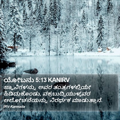 ಯೋಬನು 5:13 KANIRV Bible Verse Image