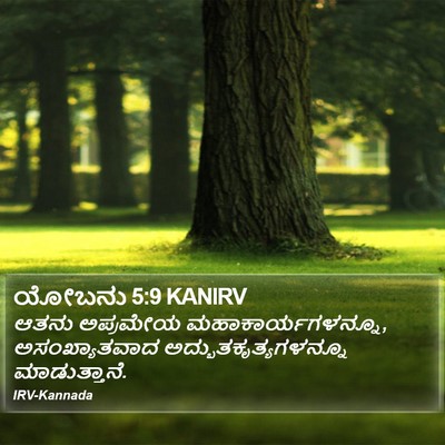 ಯೋಬನು 5:9 KANIRV Bible Verse Image