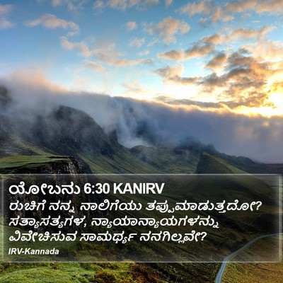 ಯೋಬನು 6:30 KANIRV Bible Verse Image