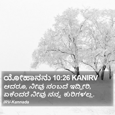 ಯೋಹಾನನು 10:26 KANIRV Bible Verse Image