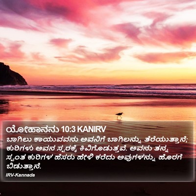 ಯೋಹಾನನು 10:3 KANIRV Bible Verse Image