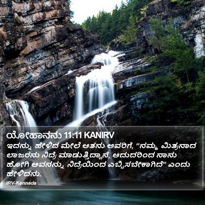 ಯೋಹಾನನು 11:11 KANIRV Bible Verse Image