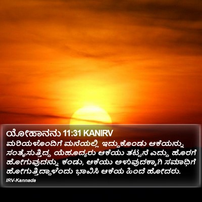 ಯೋಹಾನನು 11:31 KANIRV Bible Verse Image