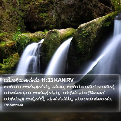 ಯೋಹಾನನು 11:33 KANIRV Bible Verse Image