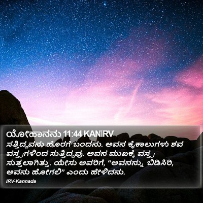 ಯೋಹಾನನು 11:44 KANIRV Bible Verse Image