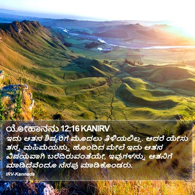 ಯೋಹಾನನು 12:16 KANIRV Bible Verse Image