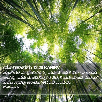 ಯೋಹಾನನು 12:28 KANIRV Bible Verse Image