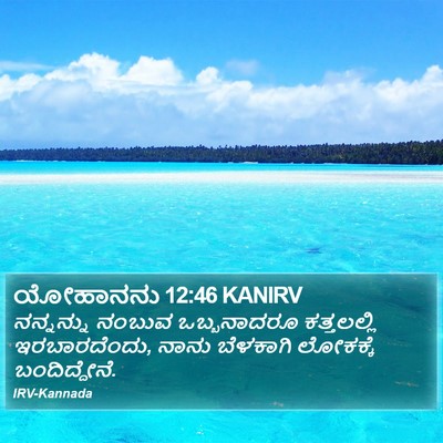 ಯೋಹಾನನು 12:46 KANIRV Bible Verse Image