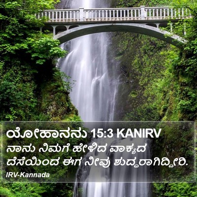 ಯೋಹಾನನು 15:3 KANIRV Bible Verse Image