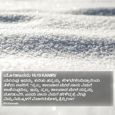 ಯೋಹಾನನು 16:19 KANIRV Bible Verse Image