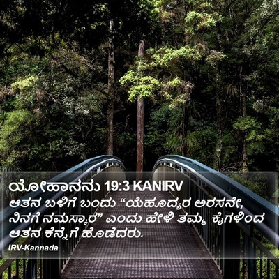ಯೋಹಾನನು 19:3 KANIRV Bible Verse Image