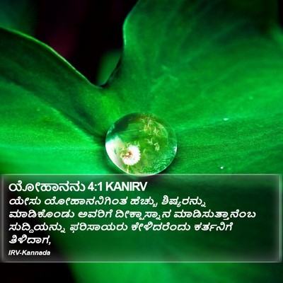ಯೋಹಾನನು 4:1 KANIRV Bible Verse Image