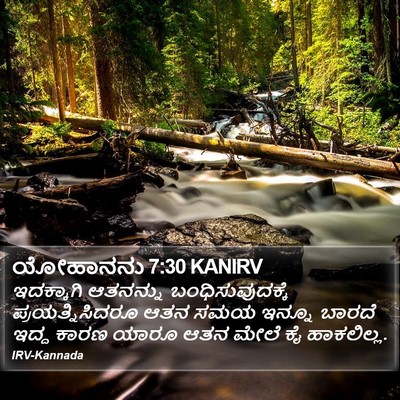 ಯೋಹಾನನು 7:30 KANIRV Bible Verse Image