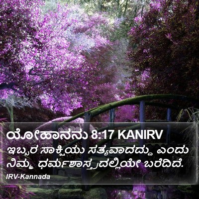 ಯೋಹಾನನು 8:17 KANIRV Bible Verse Image