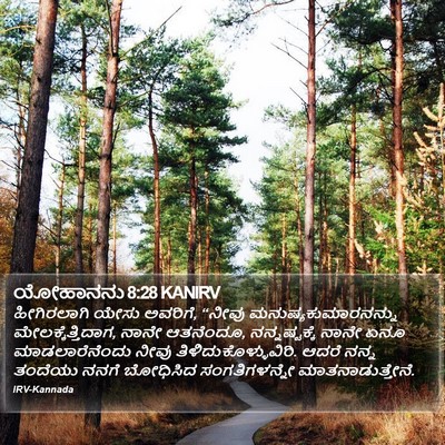 ಯೋಹಾನನು 8:28 KANIRV Bible Verse Image