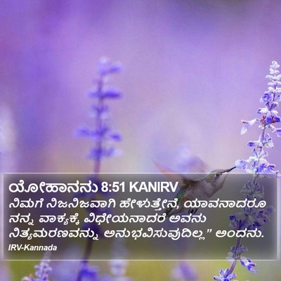 ಯೋಹಾನನು 8:51 KANIRV Bible Verse Image