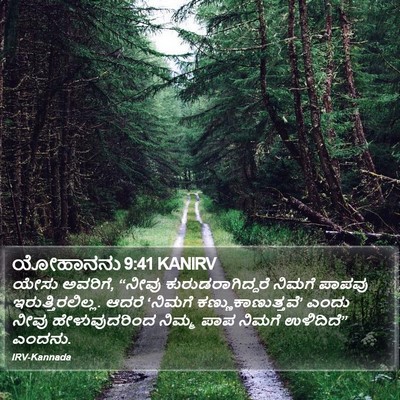 ಯೋಹಾನನು 9:41 KANIRV Bible Verse Image