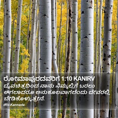 ರೋಮಾಪುರದವರಿಗೆ 1:10 KANIRV Bible Verse Image