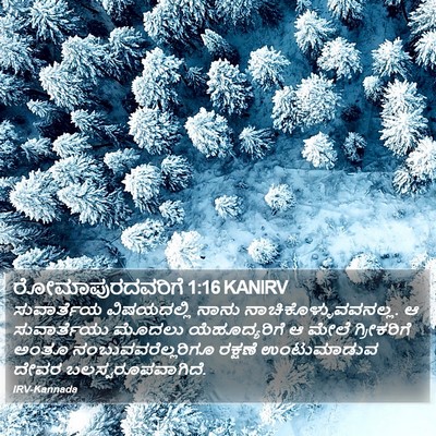 ರೋಮಾಪುರದವರಿಗೆ 1:16 KANIRV Bible Verse Image