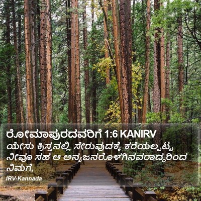 ರೋಮಾಪುರದವರಿಗೆ 1:6 KANIRV Bible Verse Image