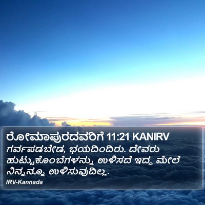 ರೋಮಾಪುರದವರಿಗೆ 11:21 KANIRV Bible Verse Image