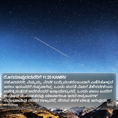 ರೋಮಾಪುರದವರಿಗೆ 11:25 KANIRV Bible Verse Image