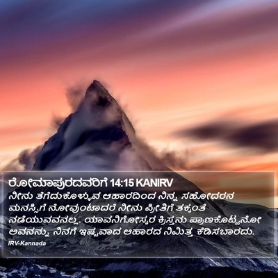 ರೋಮಾಪುರದವರಿಗೆ 14:15 KANIRV Bible Verse Image