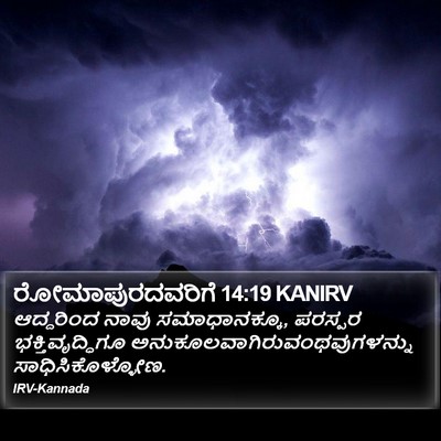 ರೋಮಾಪುರದವರಿಗೆ 14:19 KANIRV Bible Verse Image