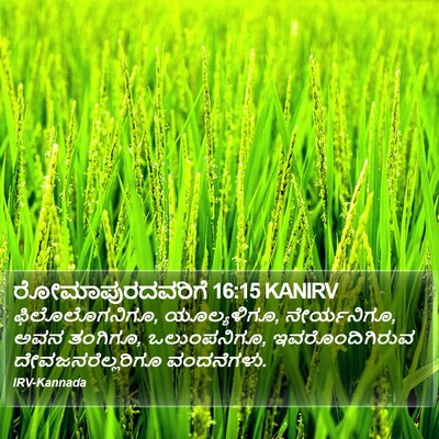 ರೋಮಾಪುರದವರಿಗೆ 16:15 KANIRV Bible Verse Image