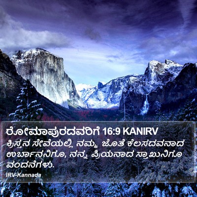 ರೋಮಾಪುರದವರಿಗೆ 16:9 KANIRV Bible Verse Image