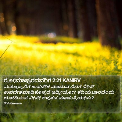 ರೋಮಾಪುರದವರಿಗೆ 2:21 KANIRV Bible Verse Image