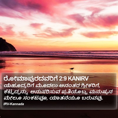 ರೋಮಾಪುರದವರಿಗೆ 2:9 KANIRV Bible Verse Image