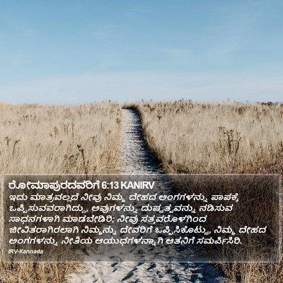 ರೋಮಾಪುರದವರಿಗೆ 6:13 KANIRV Bible Verse Image