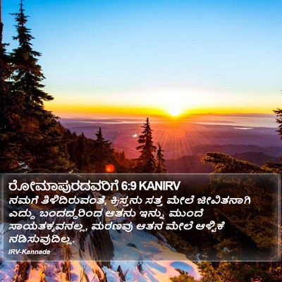 ರೋಮಾಪುರದವರಿಗೆ 6:9 KANIRV Bible Verse Image