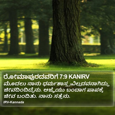 ರೋಮಾಪುರದವರಿಗೆ 7:9 KANIRV Bible Verse Image