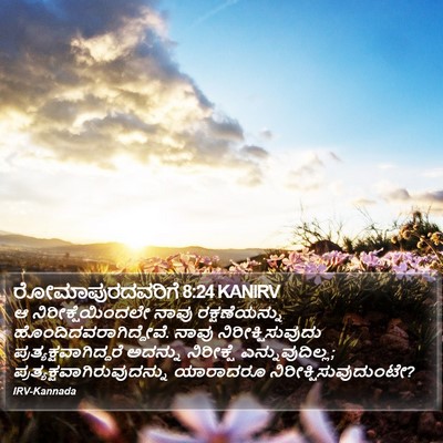ರೋಮಾಪುರದವರಿಗೆ 8:24 KANIRV Bible Verse Image