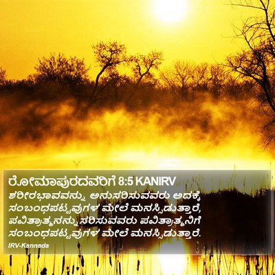 ರೋಮಾಪುರದವರಿಗೆ 8:5 KANIRV Bible Verse Image