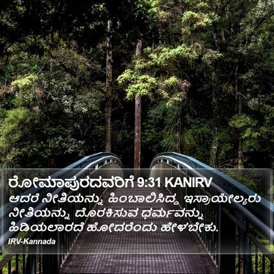 ರೋಮಾಪುರದವರಿಗೆ 9:31 KANIRV Bible Verse Image