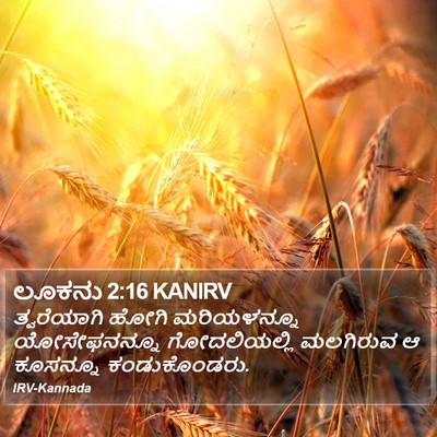 ಲೂಕನು 2:16 KANIRV Bible Verse Image