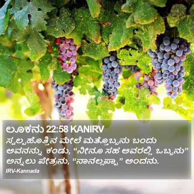 ಲೂಕನು 22:58 KANIRV Bible Verse Image