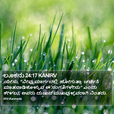 ಲೂಕನು 24:17 KANIRV Bible Verse Image