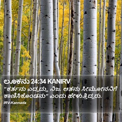 ಲೂಕನು 24:34 KANIRV Bible Verse Image