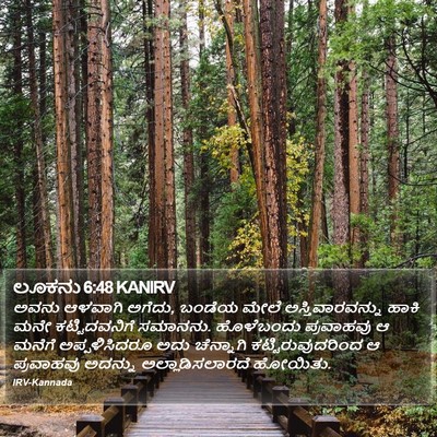 ಲೂಕನು 6:48 KANIRV Bible Verse Image