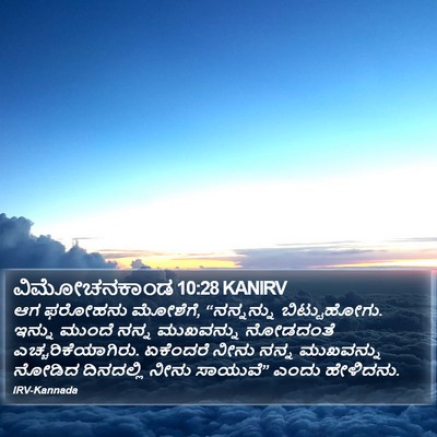 ವಿಮೋಚನಕಾಂಡ 10:28 KANIRV Bible Verse Image