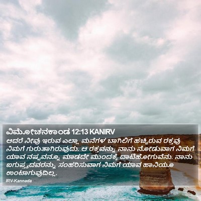 ವಿಮೋಚನಕಾಂಡ 12:13 KANIRV Bible Verse Image