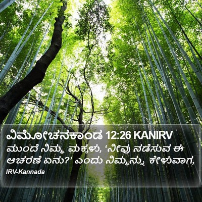 ವಿಮೋಚನಕಾಂಡ 12:26 KANIRV Bible Verse Image